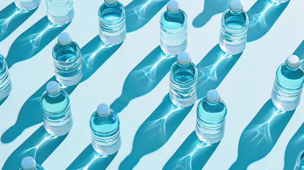 Water, water bottles