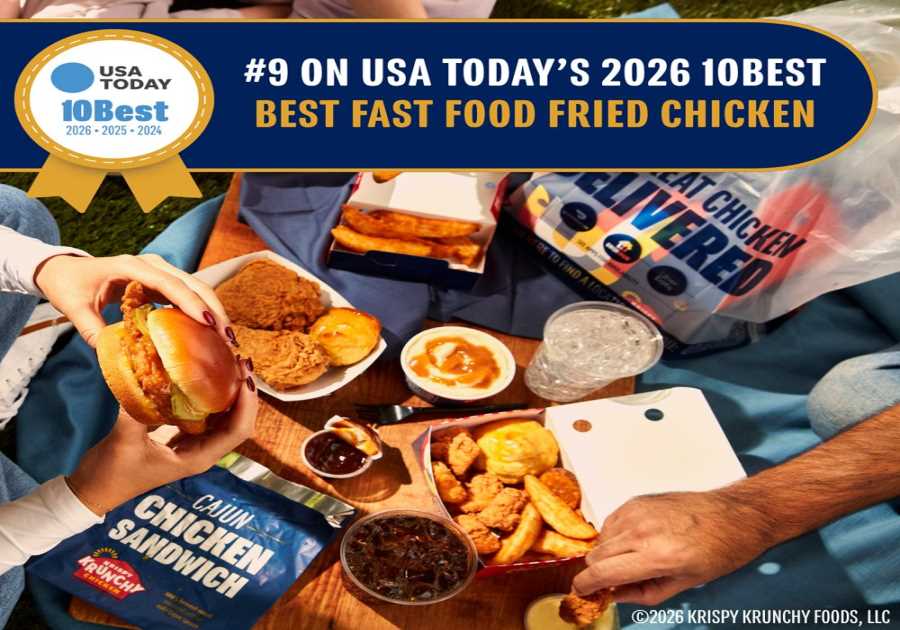 Krispy Krunchy Chicken Called on U.S.A. TODAY's 10Best Fried Poultry Listing for the 3rd Year Operating