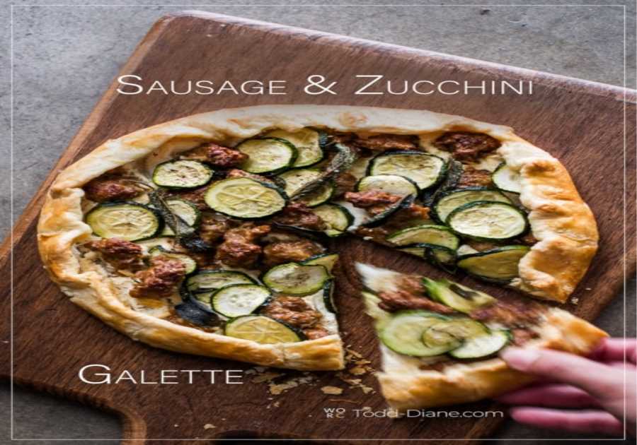 Sausage Galette with Zucchini and Herbs