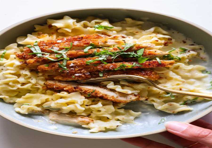 Crispy Parmesan Hen with Creamy Lemon Pasta