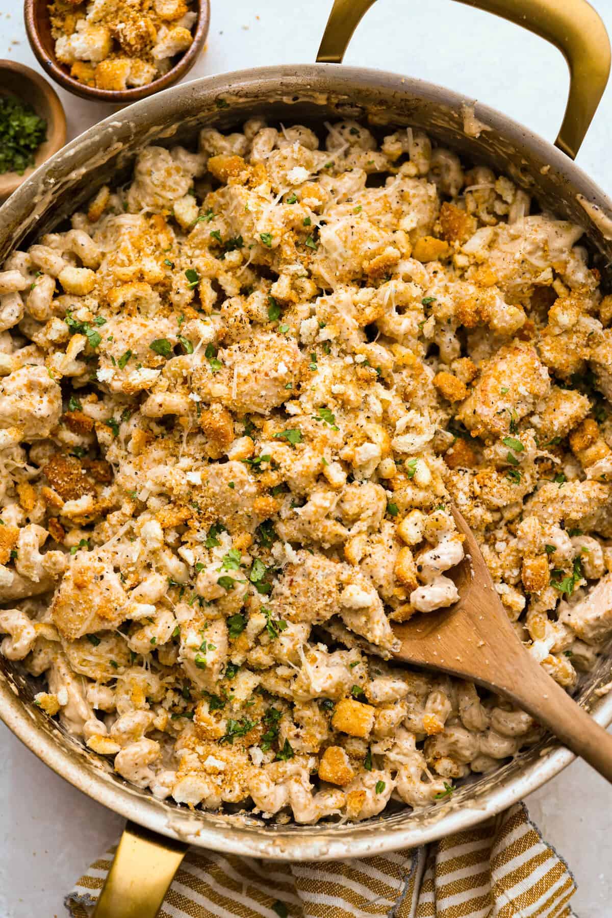 One Pan Chicken Caesar Pasta