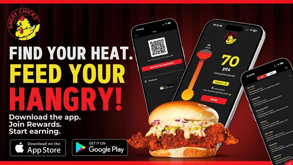 Angry Chickz Turns Up the Heat With New Loyalty Program and App, Rewarding Fans With a Free Slider