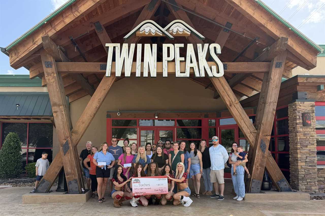 Teachers receiving checks at the Twin Peaks Webster Location. Avalanche Food Group Distributes $68,000 to Teachers Following Successful 2026 Teacher Grant Campaign