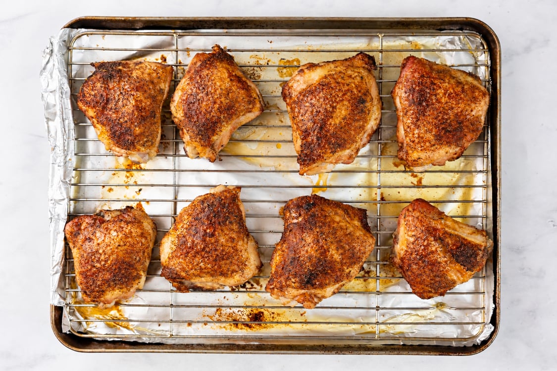 Crispy Baked Hen Thighs