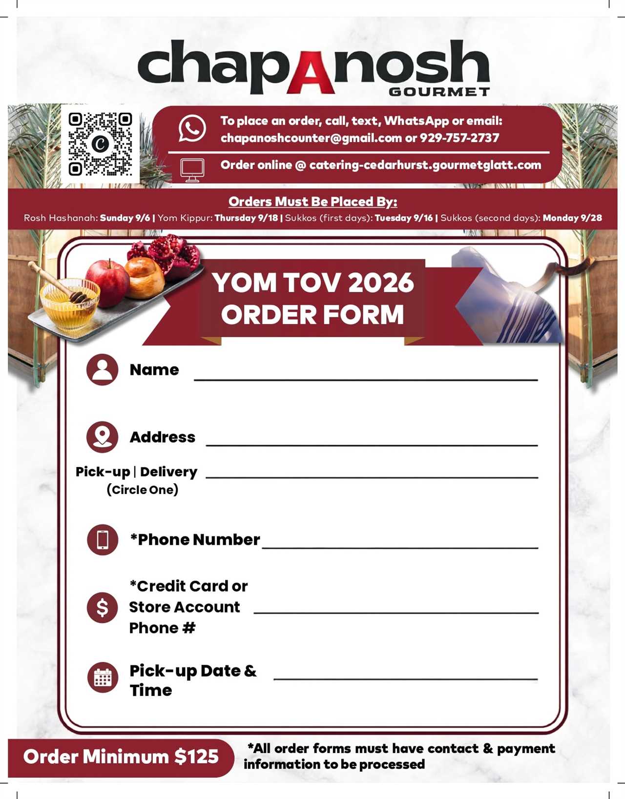 Holiday Menus