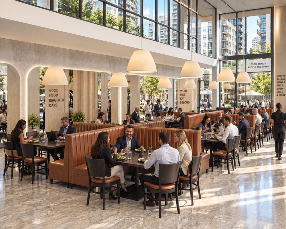 How Food Courts in Office Buildings Are Changing the Way People Live, Work, and Dine