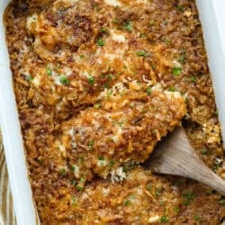 French Onion Hen and Rice Casserole