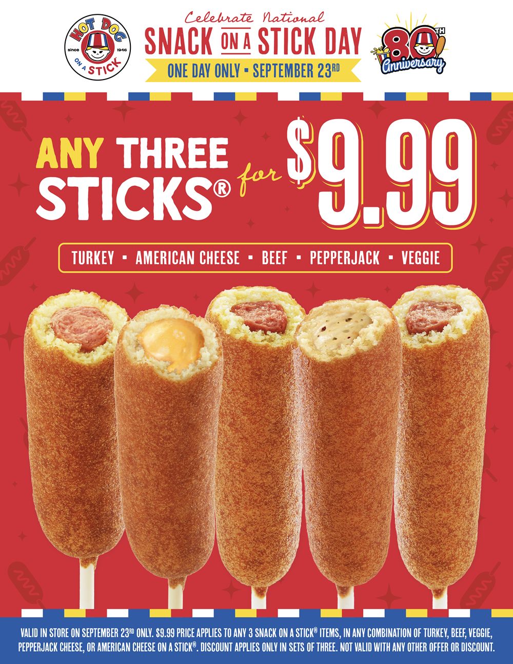 Hot Dog on a Stick Celebrates National Snack Stick Day With 3 for $9.99 Deal