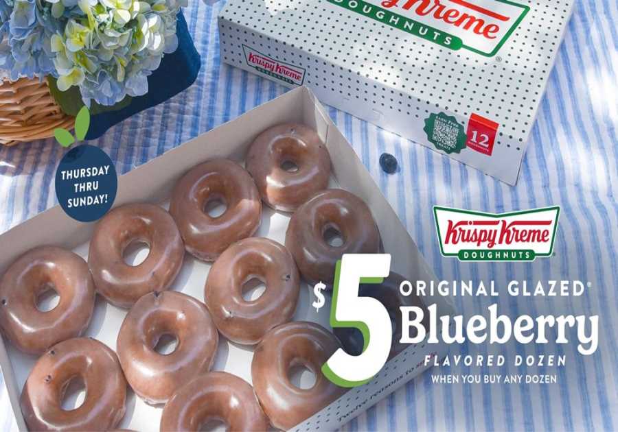 Krispy Kreme Returns Original Glazed Blueberry Flavored Doughnut for a Final Summer Sendoff