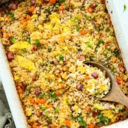 Dump and Bake Fried Rice