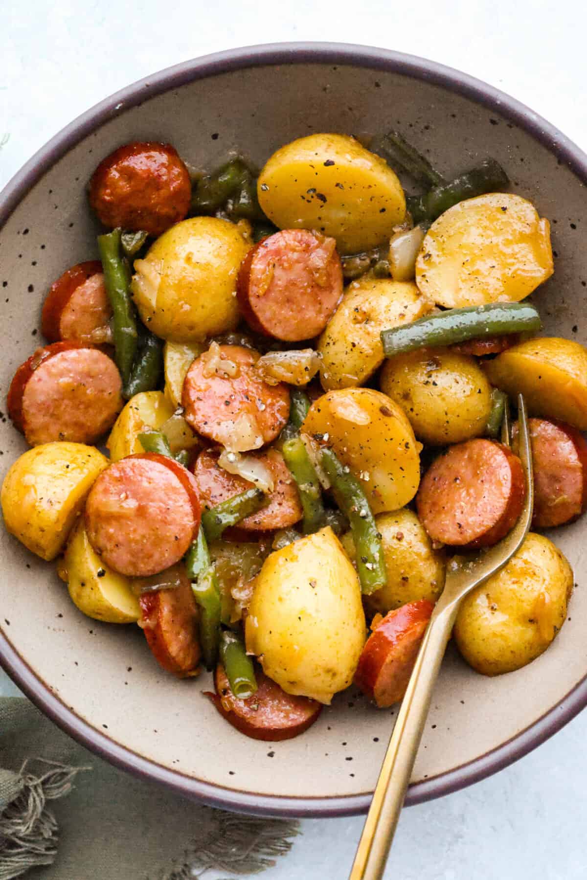 Bowl of tender swamp potatoes pepper. 