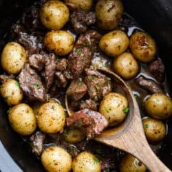Slow Cooker Steak and Potatoes