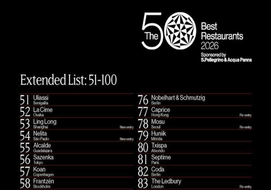 The 50 Ideal Restaurants Announces the 51-100 List for 2026